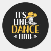 Sticker Rond C'est Line Dance Time Line Dancing Line Dancer Lin (Devant)