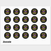 Sticker Rond C'est ma 49e fête de Mardi Gras (Feuille)