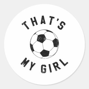 Sticker Rond C'est ma fille foot