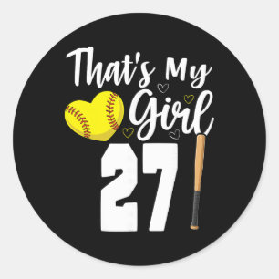 Sticker Rond C'est ma fille numéro #27 Softll numéro 27