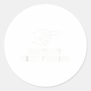 Sticker Rond C'est ma meilleure amie Copier