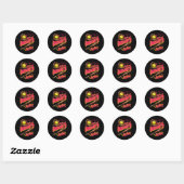 Sticker Rond C'Est Ma Petite-Fille Là-Bas, Grand-Mère De Softba (Feuille)
