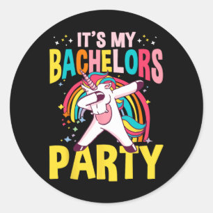 Sticker Rond C'est ma soirée de bachelor pour le marié drôle et