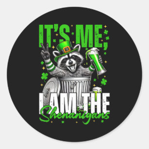 Sticker Rond C'est moi, je suis les Shenanigans, Raton laveur d