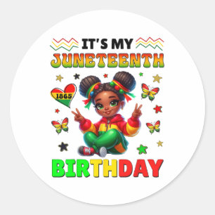 Sticker Rond C'est mon 19e anniversaire du Junet19 Juin pour le