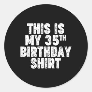 Sticker Rond C'est mon 35ème anniversaire