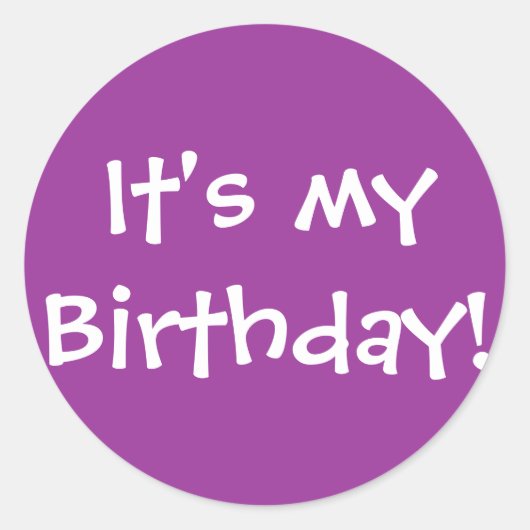 Sticker Rond C'est mon anniversaire ! (Devant)