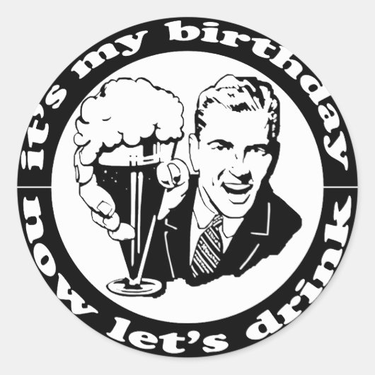 Sticker Rond C'est mon anniversaire (Devant)