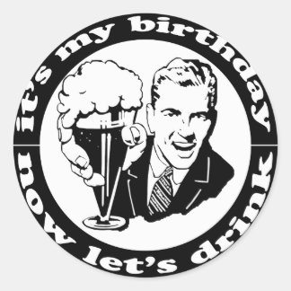 Sticker Rond C'est mon anniversaire