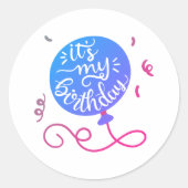 Sticker Rond c'est mon anniversaire (Devant)