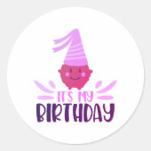 Sticker Rond c'est mon anniversaire (Devant)