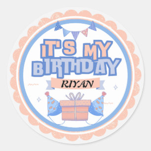 Sticker Rond C'est mon anniversaire ! Fun & Festive - Parfait p