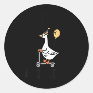 Sticker Rond C'Est Mon Anniversaire Qui Correspond Drôle Goose