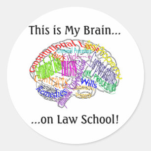 Sticker Rond C'est mon cerveau...Faculté de Droit