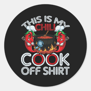 Sticker Rond C'Est Mon Chili Cuire À Partir De Chemise Cuisine
