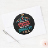 Sticker Rond C'est mon cirque, ce sont mes singes (Enveloppe)