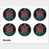 Sticker Rond C'est mon cirque, ce sont mes singes (Feuille)