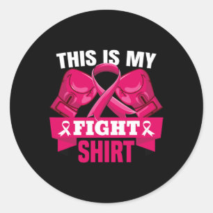 Sticker Rond C'est mon combat Lutte contre le cancer du sein Cr
