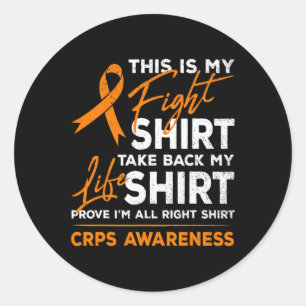 Sticker Rond C'est mon combat RSD Sensibilisation CRPS Orange R