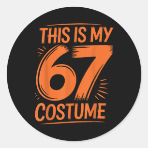 Sticker Rond C'est mon costume 67 Meme Six Sept Garçons Enfants