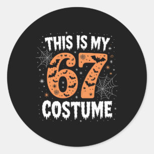 Sticker Rond C'est mon costume 67 paresseux Brainrot Meme 67 dr