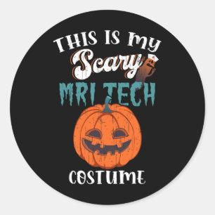 Sticker Rond C'Est Mon Costume De Mri Tech Effrayant Halloween