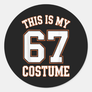 Sticker Rond C'est mon costume d'Halloween 67 Halloween