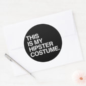 STICKER ROND C'EST MON COSTUME HIPSTER (Enveloppe)