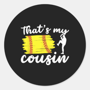 Sticker Rond C'est mon cousin Softll Cousin d'un joueur Softll