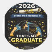 Sticker Rond C'est mon diplômé (Devant)