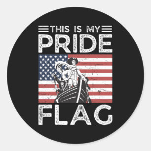 Sticker Rond C'Est Mon Drapeau De Fierté 4 juillet États-Unis A