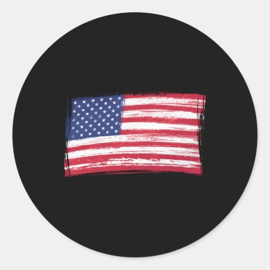 Sticker Rond C'Est Mon Drapeau De Fierté Usa Patriotique Améric (Devant)