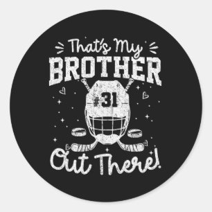 Sticker Rond C'est mon frère là-bas Jersey Night Numéro 31