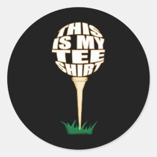 Sticker Rond C'est Mon Golfeur De Tee Drôle De Golf