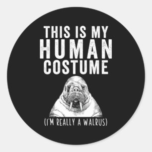 Sticker Rond C'Est Mon Hu Je Suis Vraiment Un Walrus