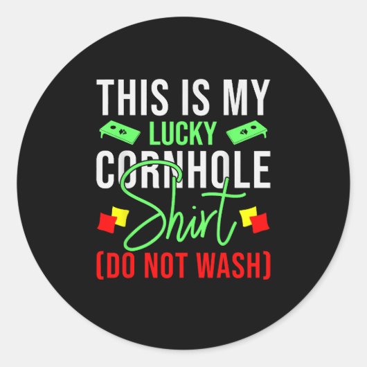 Sticker Rond C'Est Mon Lucky Cornhole (Devant)