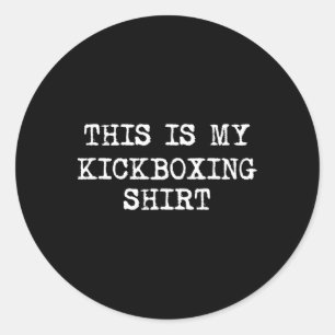 Sticker Rond C'est mon maillot de kickboxing drôle kickboxing k