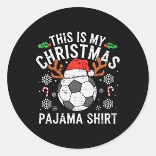 Sticker Rond C'est mon maillot de sport de Noël pour le footbal