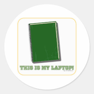 Sticker Rond C'est mon ordinateur portable