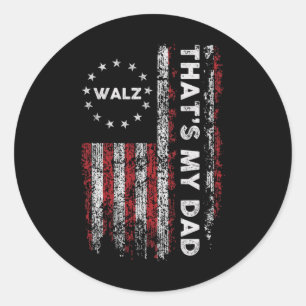 Sticker Rond C'est mon père ! Harris W 2024 élection présidenti