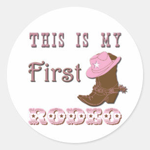 Sticker Rond C'est mon premier rodéo