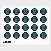 Sticker Rond C'Est Mon Programmeur De Programmation Informatiqu (Feuille)