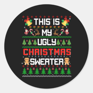 Sticker Rond C'Est Mon Vilain Noël Fun