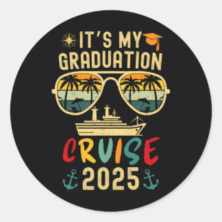 Sticker Rond C'est My Graduation Cruise 2025 Summer Cruise Seni