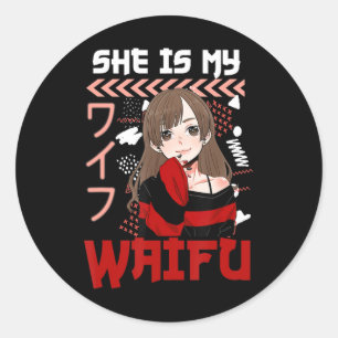 Sticker Rond C'est My Waifu C'est My Senpai Anime Manga Couples