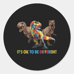 Sticker Rond C'est OK d'être une autre Sensibilisation sur l'au