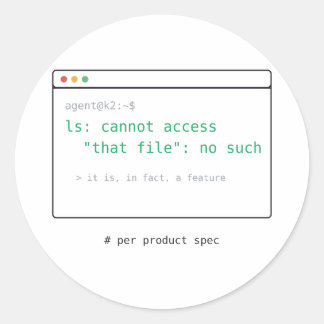 Sticker Rond C'est pas un bug, c'est une fonctionnalité - Cadea