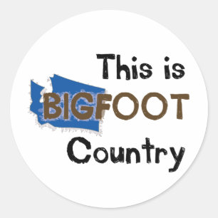 Sticker Rond C'est pays de Bigfoot