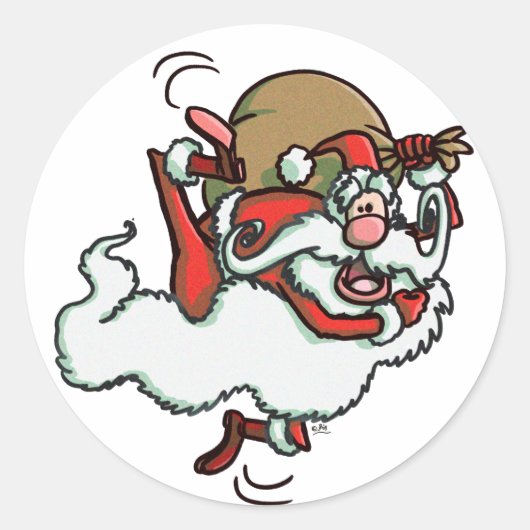 Sticker Rond C'est Père Noël ! (Devant)