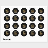 Sticker Rond C'est pour le compost mème drôle de grenouille (Feuille)